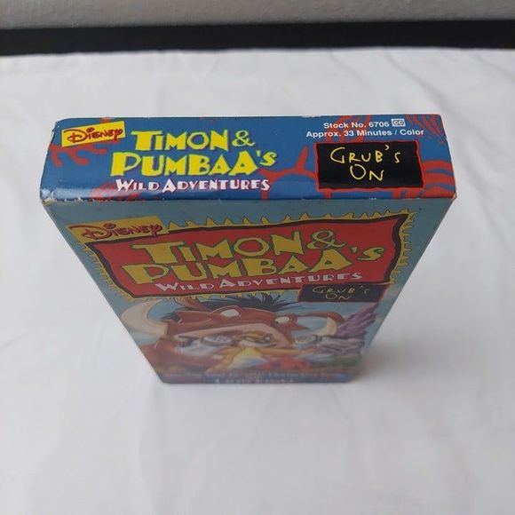 Disney's Timon and Pumbaa's Wild Adventures Grub's On VHS 1996 Vintage Kid - Picture 5 of 6